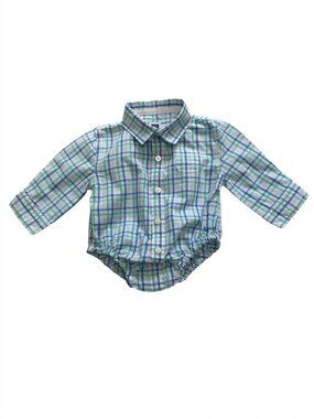 Janie & Jack Boy's Plaid One Piece Size 0-3 Months